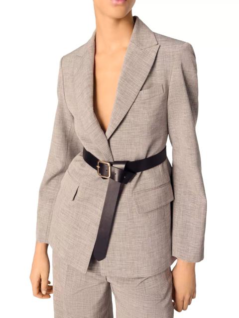 maje Belted Suit Jacket