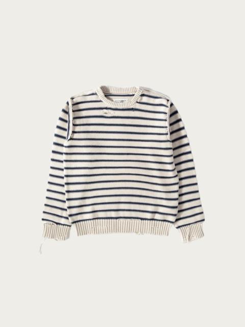 MM6 Maison Margiela Striped Sweater - Cream