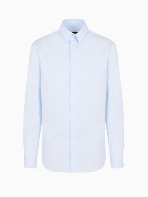 GIORGIO ARMANI Regular-fit shirt in striped cotton