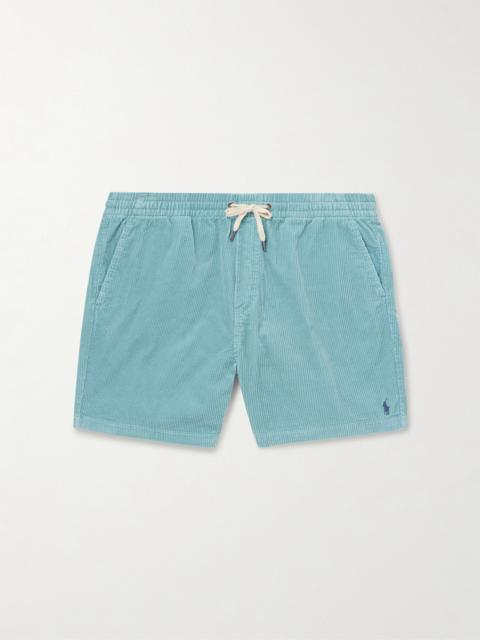 Polo Ralph Lauren Straight-Leg Logo-Embroidered Cotton-Corduroy Drawstring Shorts
