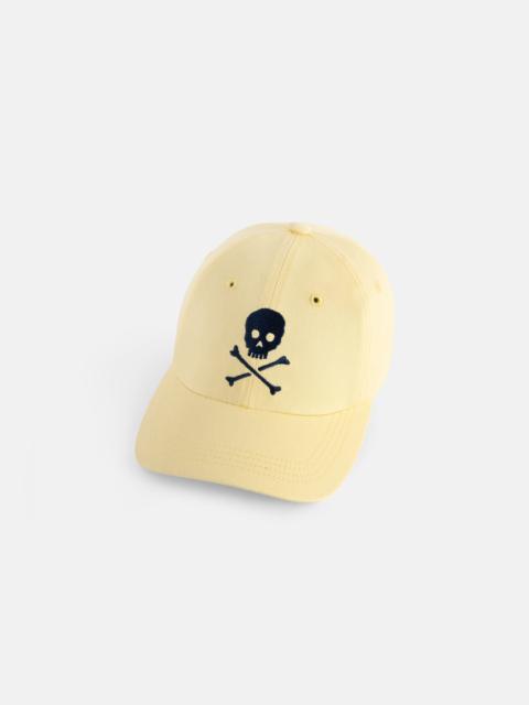 J. PRESS MADE-IN-USA YELLOW SKULL & BONES EMBROIDERED DAD HAT