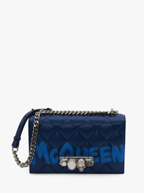 Alexander McQueen Jewelled Satchel in Ink Blue