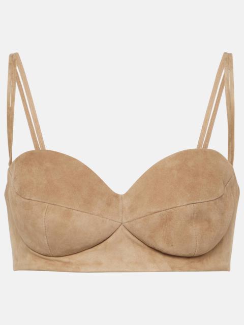 MAGDA BUTRYM Suede bra top