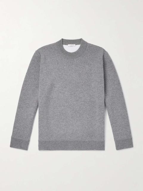 Valentino VLogo Logo-Appliquéd Stretch-Knit Sweater