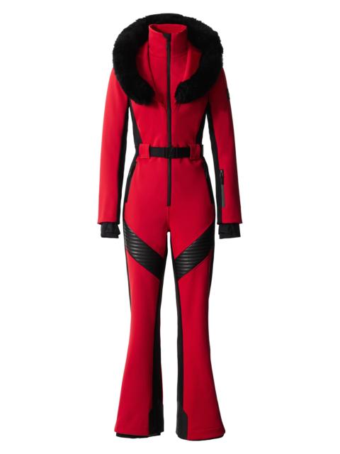 MACKAGE Women's Elle Shearling Trim Ski Suit - Red