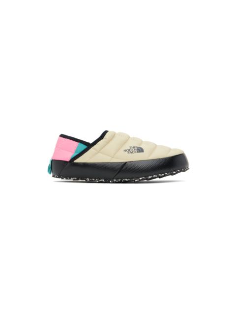 The North Face Beige & Pink ThermoBall Traction V Mules
