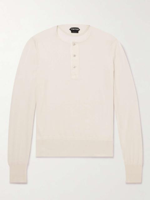 Cashmere and Silk-Blend Henley T-Shirt