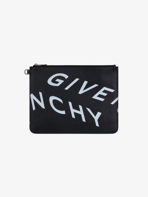 Givenchy GIVENCHY Refracted large zipped pouch in leather