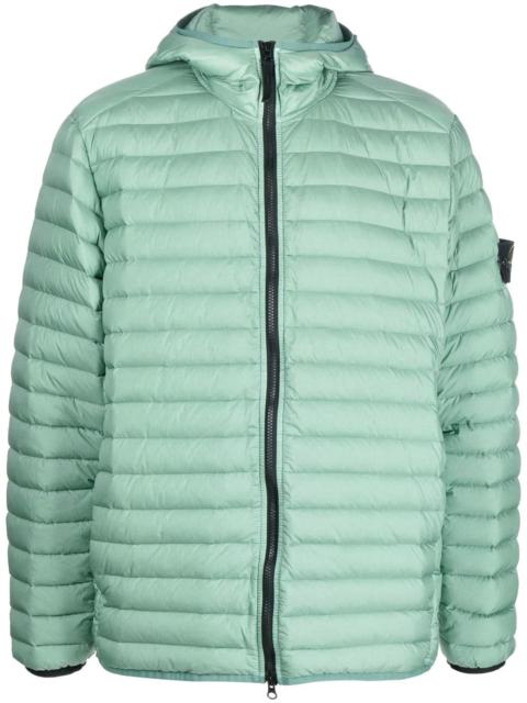 Compass-patch puffer jacket