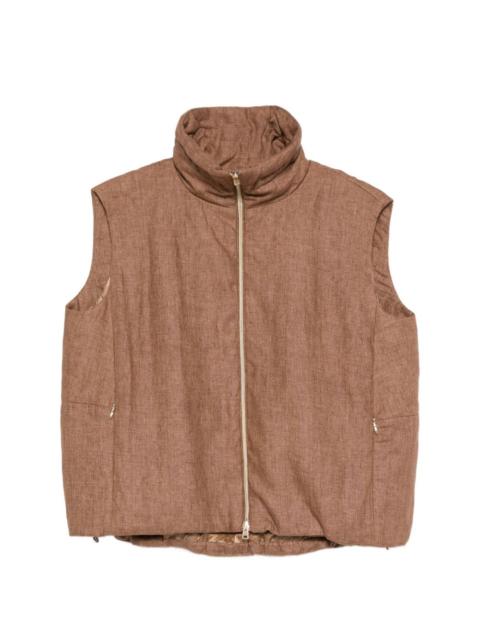 Herno funnel-neck zip gilet
