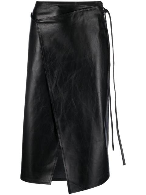 VETEMENTS asymmetric leather skirt