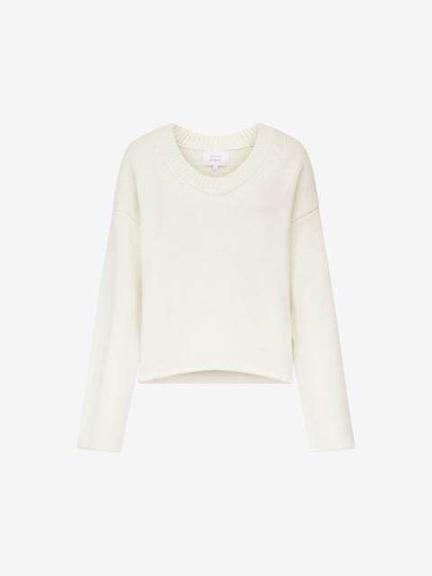 Loulou de Saison Loulou de Saison Derry Lds U-Neck Sweater - Ivory