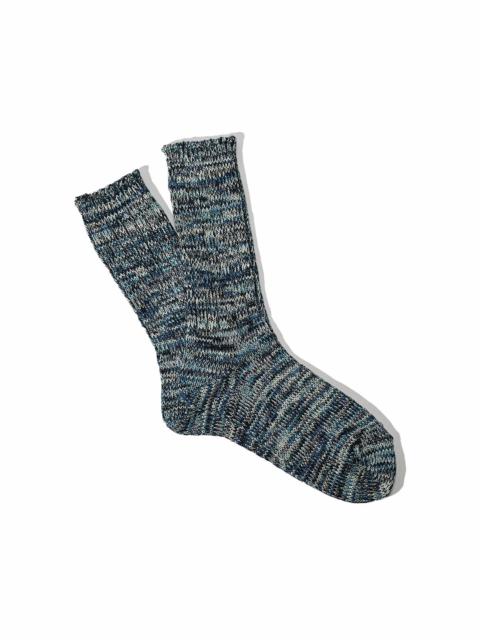 ANONYMOUSISM Anonymousism 5 Color Mix Crew Sock Indigo