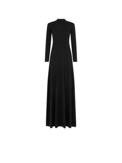 TOM FORD FULL NEEDLE FINE CASHMERE SILK CREWNECK COLUMN DRESS