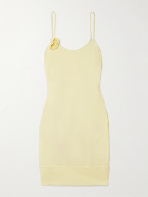 MAYGEL CORONEL Jacinto Appliquéd Stretch-jersey Mini Dress
