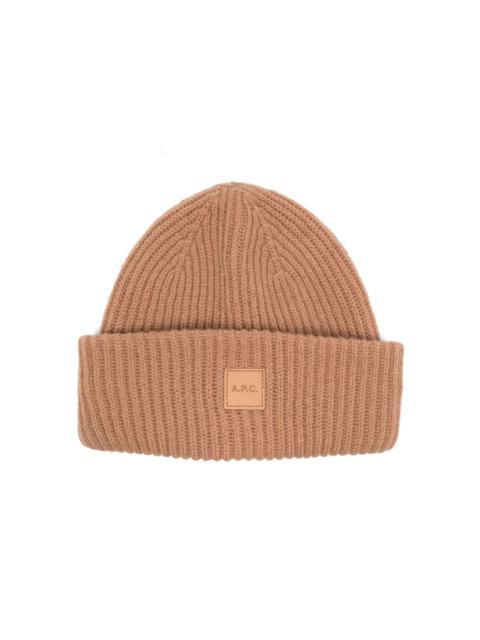 A.P.C. Michelle logo-patch beanie