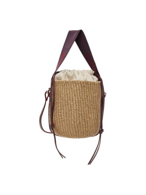 Chloé Beige & Purple Small Woody Basket Bag
