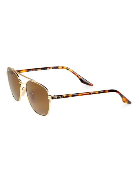 Ray-Ban Men's RB3688 48MM Square Sunglasses - Gold Flash