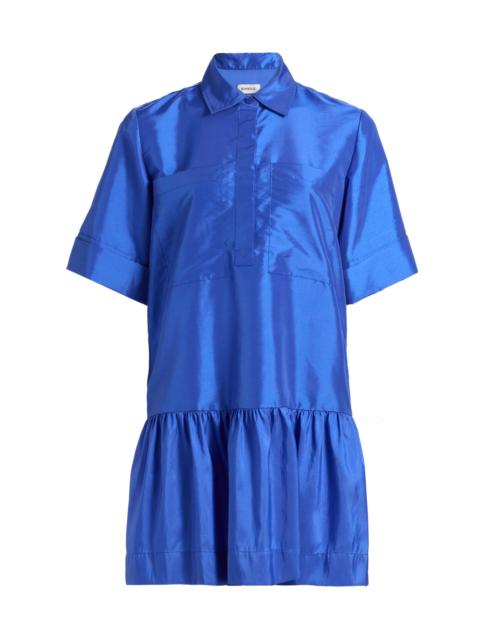 SIMKHAI Women's Cris Ruffle-Hem Minidress - Cobalt Blue