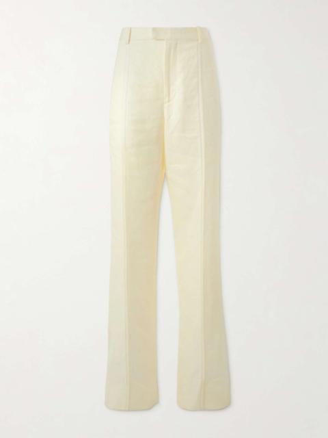 パンツ BOTTEGA VENETA Pastel yellow linen pant (792196V3Z90 9204) Bottega Veneta Bottega Veneta Pants | baltini | REVERSIBLE