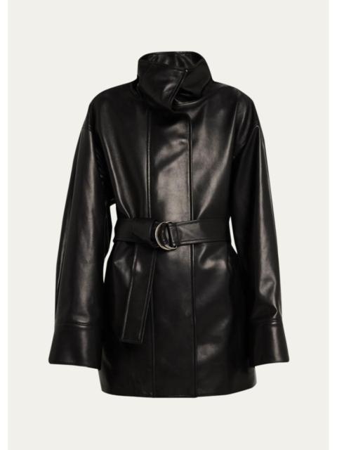 HEIRLOME Ellis Belted Leather Jacket