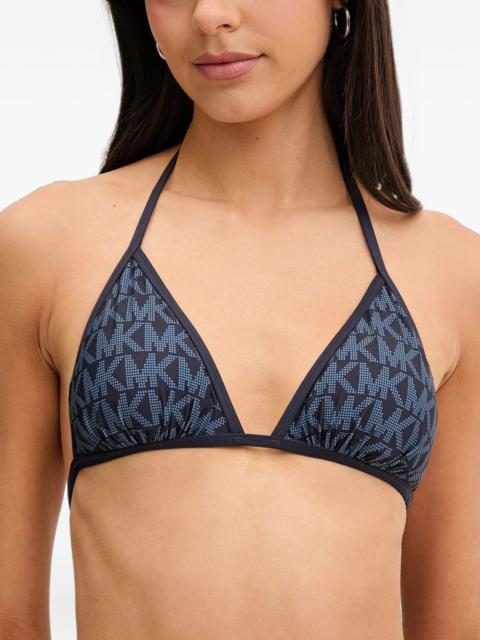 MICHAEL KORS monogram-print triangle bikini