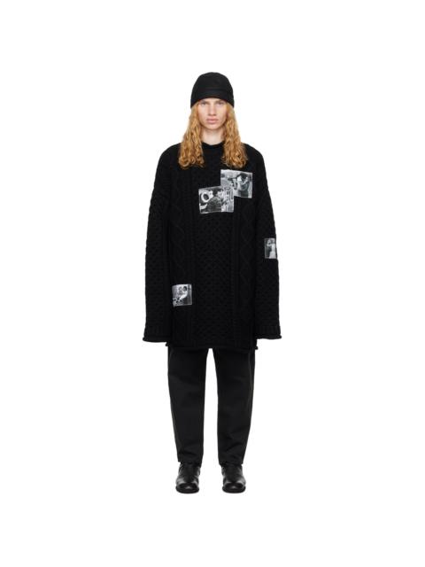 TAKAHIROMIYASHITA TheSoloist. Black Roll Neck Fisherman's Sweater