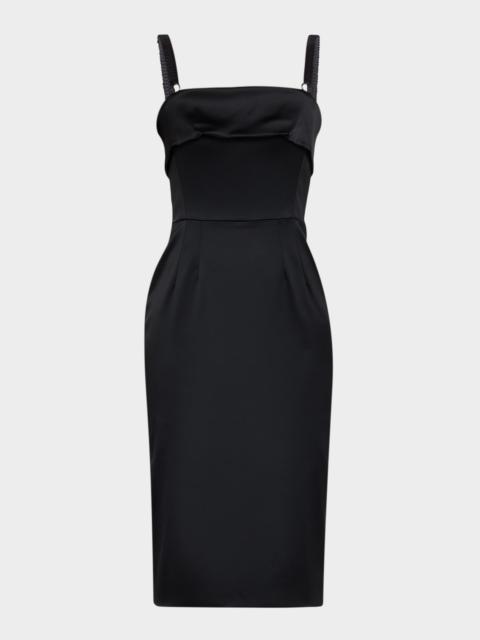 Dolce & Gabbana 새틴 민소매 Sheath Midi 드레스