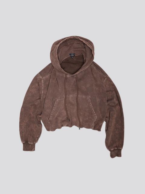 R13 BALLOON POPOVER HOODIE - BROWN - R13