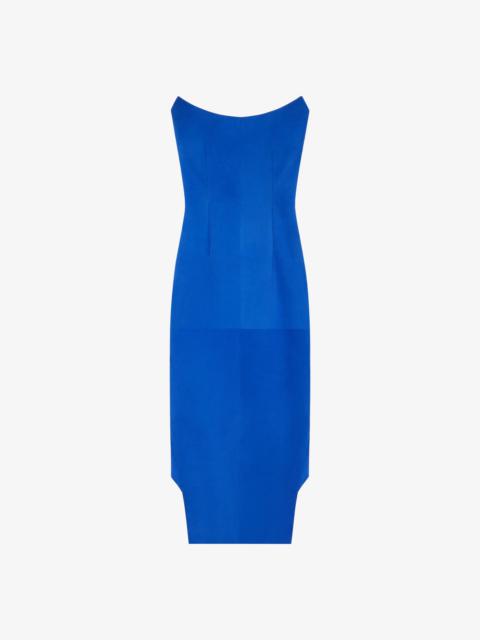 Givenchy ASYMMETRIC BUSTIER DRESS IN SUEDE