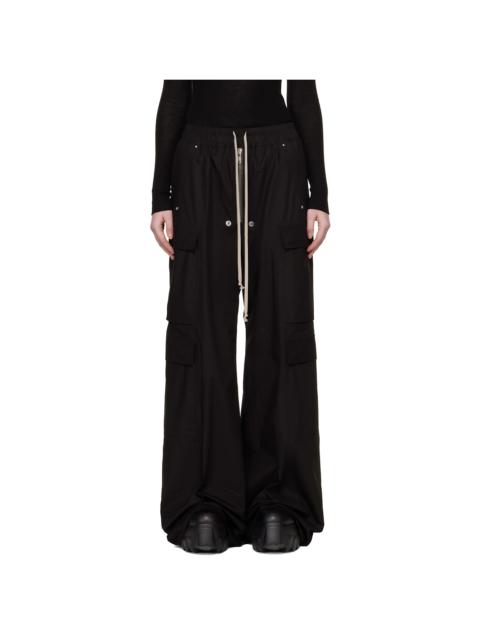 Rick Owens Black Temple Cargobelas Cargo Pants