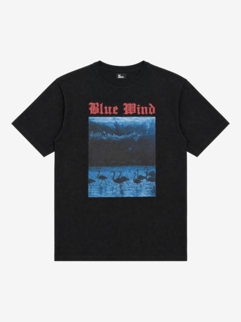 The Kooples BLACK BLUE WIND SCREEN-PRINTED T-SHIRT