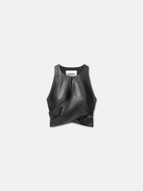 PHINE - OKOBOR™ alt-leather top - Black