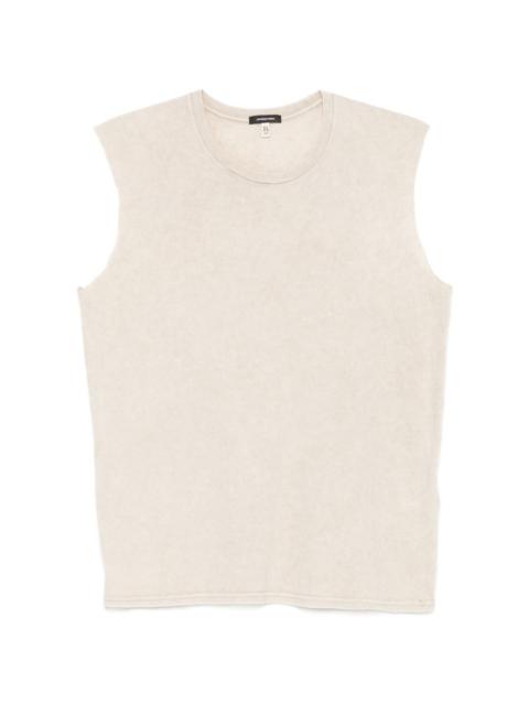 R13 acid-wash sleeveless T-shirt