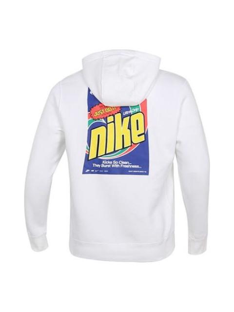 Nike 남자 나이키 운동복은 그것 청결한 캐주얼 스포츠 풀 오버 소매는 백색 DM2200-100를 일렬로 세웠습니다