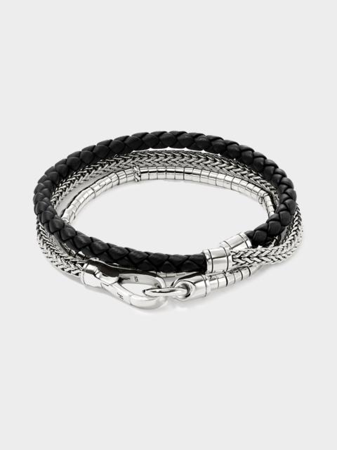 JOHN HARDY John Hardy Sterling Silver Heishi Triple Wrap Bracelet
