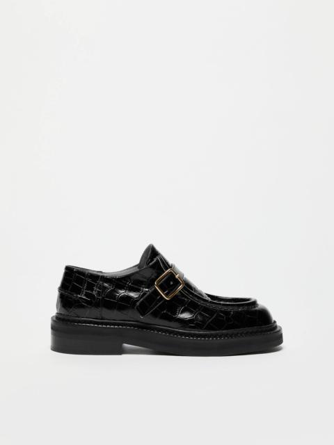 Max Mara PROCIDA Crocodile-print leather moccasins