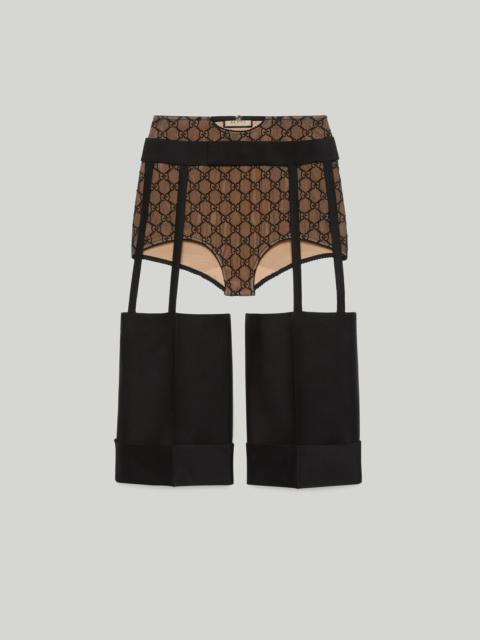 GUCCI Wool silk cut-out short