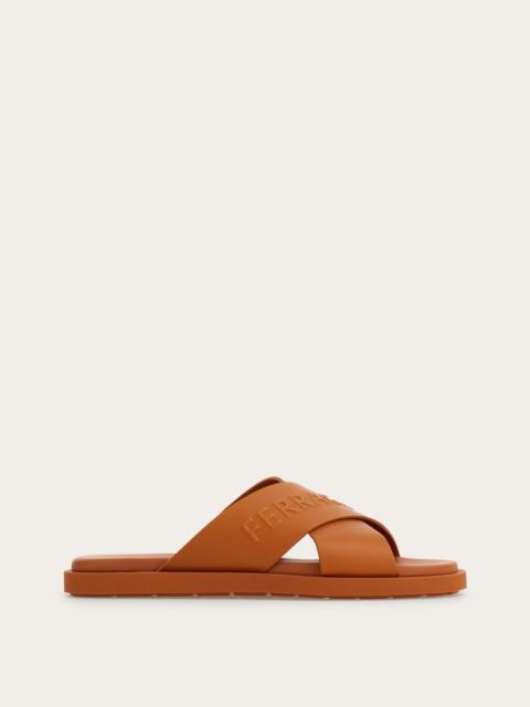 Sandal with crossover straps