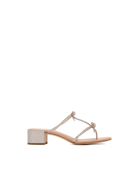RENE CAOVILLA Caterina crystal bow sandals