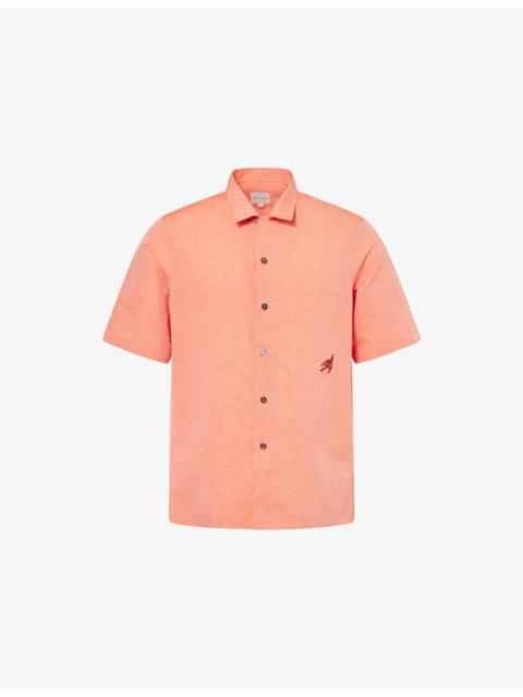 Paul Smith Bird Embroidery Cotton-Linen Shirt
