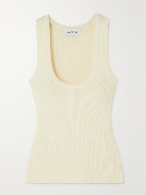 MATTEAU + Net Sustain Ribbed-knit Tank