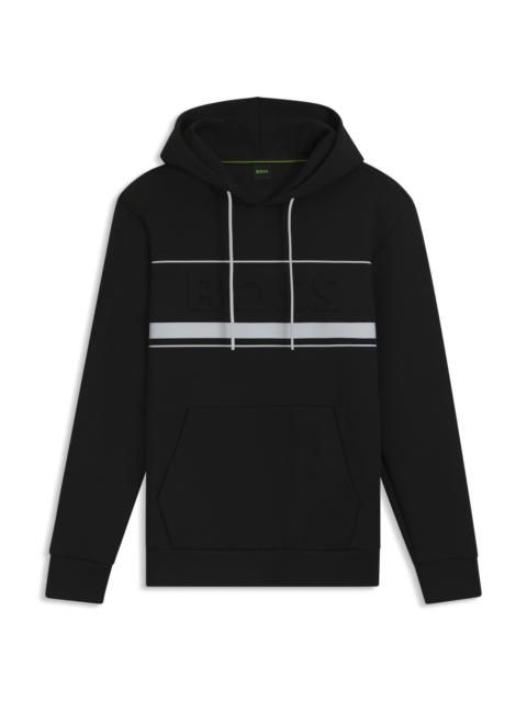 BOSS HOODIE WITH STRIPE DETAILS