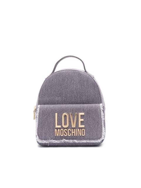 Moschino frayed denim backpack