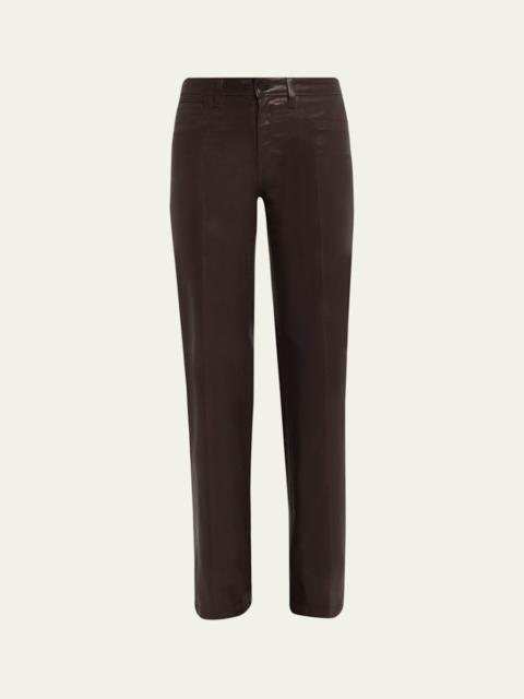 L'AGENCE Clayton High-Rise Coated Wide-Leg Jeans - Exclusive