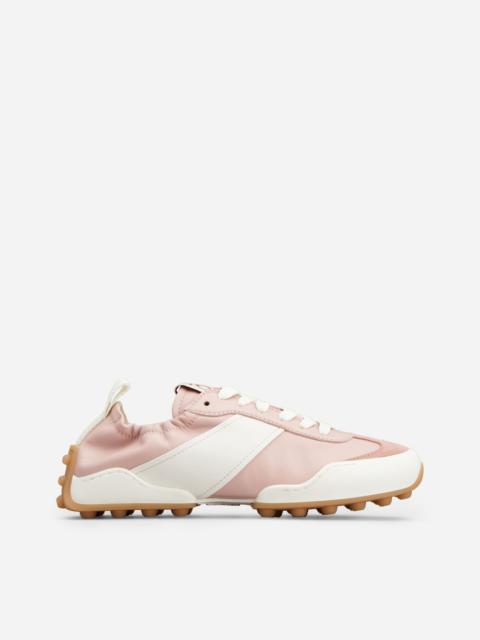 Tod's SNEAKERS IN LEATHER - WHITE, PINK