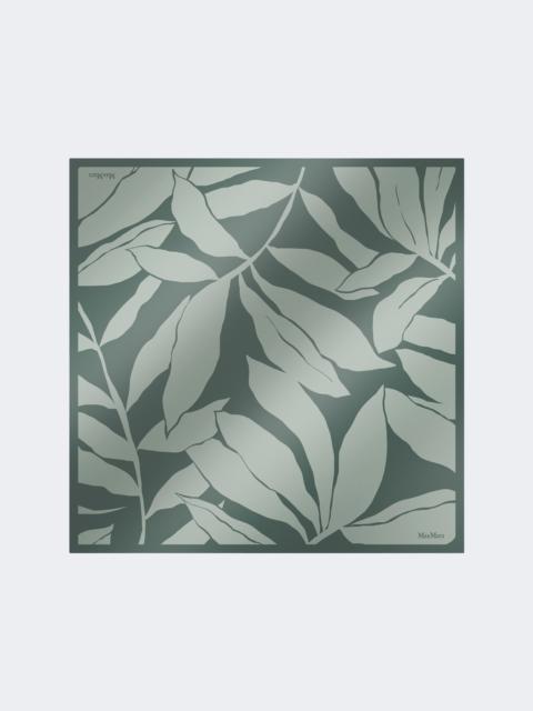 Max Mara Printed silk oversized scarf - DARK GREEN