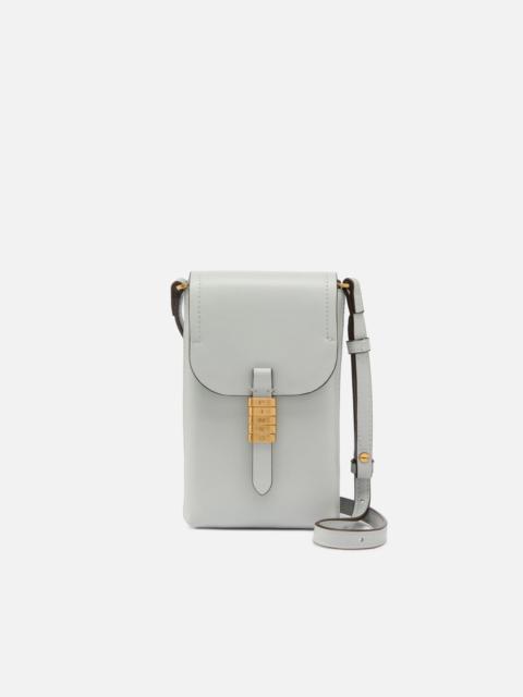 PINKO LEATHER SMARTPHONE CASE WITH SHOULDER STRAP AND LOGO