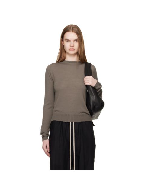 Rick Owens Gray Temple Biker Level Sweater