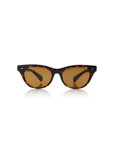 Oliver Peoples Avelin D-Frame Acetate Sunglasses brown